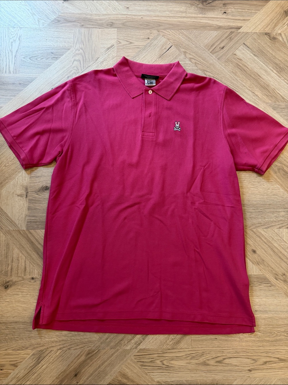 Psycho Bunny Men's Raspberry Polo with Embroidered Logo